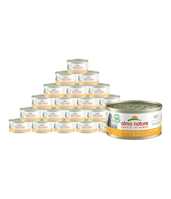 Almo Nature Nassfutter Für Katzen HFC Natural, Hühnerbrust, 24 X 70 G 3 Almo Nature Nassfutter Für Katzen HFC Natural, Hühnerbrust, 24 X 70 G