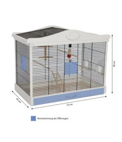 Skyline Vogelkäfig Lena -KERBL Store 2879518 WE BG 001 VogelheimLenaschwarzweiss