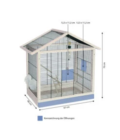 Skyline Vogelkäfig Antonia 7 Skyline Vogelkäfig Antonia -KERBL Store 2879559 WE BG 001 Antoniaschwarzweiss