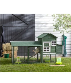 Dehner Hühnerstall Happy Farm Happy Hen, Ca. B213,5/H122/T91,5 Cm -KERBL Store 3274834 WE M 003 DehnerHuehnerstallHappyHengruen