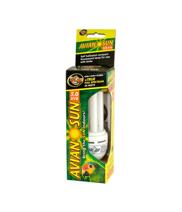 ZooMed AvianSun 5.0 UVB Compact Fluorescent 3 ZooMed AvianSun 5.0 UVB Compact Fluorescent