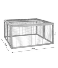 Dehner Freilaufgehege Rolf, Ca. B116/H58/T116 Cm -KERBL Store 3515442 WE BG 001 FujianTouristTradingFreilaufgehegeRolfNagerfreilaufRolfDach