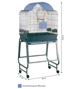 Montana Vogelvoliere Memphis II Antik, Dunkelgrau, Ca. B66/H144/T45 Cm -KERBL Store 3714771 WE BG 001 VoliereMemphisIiVoliereMemphIi