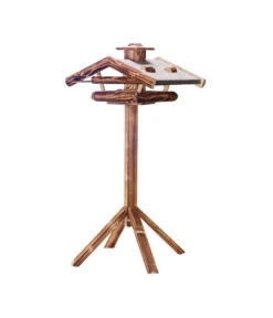 Dehner Natura Futterhaus Wendelstein, Geflammt, Inkl. Ständer, Ca. B76/H142/T55 Cm