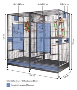 Montana Vogelvoliere Arkansas II, Ca. B204/H194/T100 Cm -KERBL Store 4315495 WE BG 001 VoliereArkansasAntik