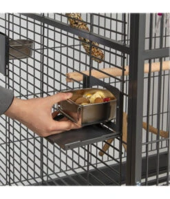 Montana Vogelvoliere Arkansas II, Ca. B204/H194/T100 Cm -KERBL Store 4315495 WE DE 004 NEU PP VoliereArkansasDunkelgrauHoehe194cm