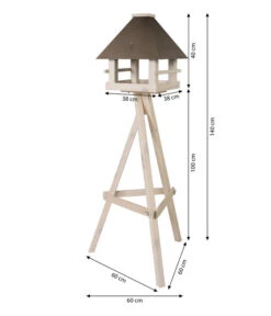 Dehner Natura Futterhaus Matterhorn, Inkl. Ständer, Ca. B60/H140/T60 Cm -KERBL Store 4371464 WE BG 001 DehnerNaturaWildvogelfutterhausMatterhorn