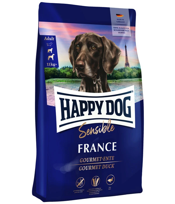 Happy Dog Trockenfutter Für Hunde Sensible France, Ente 3 Happy Dog Trockenfutter Für Hunde Sensible France, Ente