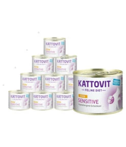 KATTOVIT Feline Diet Nassfutter Für Katzen Sensitive, 12 X 185 G