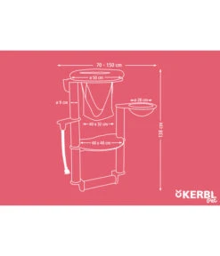 KERBL Wandkratzbaum Dolomit Grappa Pro, Beige, Ca. B70/H138/T66 Cm -KERBL Store 6603245 WE DE 001 KratzbaumDolomitGrappaPro