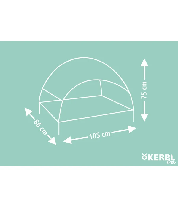 KERBL Hundeliege Vacation, Grau, Ca. B105/H75/T86 Cm 6 KERBL Hundeliege Vacation, Grau, Ca. B105/H75/T86 Cm – Bild 4