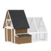 Dehner Lieblinge Hühnerstall Madita, Braun/weiß, Ca. B223/H173,5/T140 Cm -KERBL Store 6607600 WE FS 001 MQHuehnerstallMaditaHolzBraun