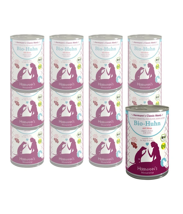 Herrmann's Nassfutter Für Hunde Classic Menü Bio, 12 X 400 G 3 Herrmann's Nassfutter Für Hunde Classic Menü Bio, 12 X 400 G