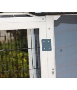 Dehner Vogelvolieren-Set Santorini, Mit Freigehege, Weiß/blau, Ca. B236,4/H180/T132 Cm -KERBL Store 6640585 6941041 6941058 WE DE 001 MQVHSantoriniGehege