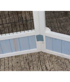 Dehner Vogelvolieren-Set Santorini, Mit Freigehege, Weiß/blau, Ca. B236,4/H180/T132 Cm -KERBL Store 6640585 6941041 6941058 WE DE 002 MQVHSantoriniGehege