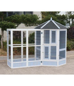 Dehner Vogelgehege Santorini, Weiß/blau, Ca. B116,4/H136/T60 Cm 16 Dehner Vogelgehege Santorini, Weiß/blau, Ca. B116,4/H136/T60 Cm -KERBL Store 6640585 6941041 6941058 WE MO 001 MQVHSantoriniGehege 1