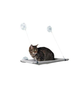 Karlie Hängekorb Window Lounger, Grau, Ca. B31/H51,5/T2,5 Cm -KERBL Store 6660492 WE DE 001 KarlieKZbhWindowLoungerGrau