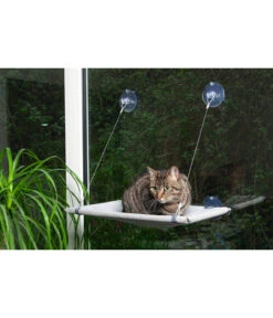 Karlie Hängekorb Window Lounger, Grau, Ca. B31/H51,5/T2,5 Cm -KERBL Store 6660492 WE MO 002 KarlieKZbhWindowLoungerGrau