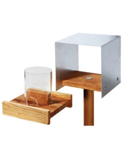 LUXUS-VOGELHAUS Futterhaus Bauhaus II, Braun/silber, Ca. B15/H16/T15 Cm 20 LUXUS-VOGELHAUS Futterhaus Bauhaus II, Braun/silber, Ca. B15/H16/T15 Cm -KERBL Store 6689244 WE DE 001 DobarVogelFutterhausAludachBauhausII