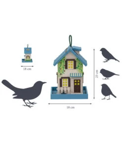 Dobar® Wildlife Vogelhaus School, Kiefer, Schwarz/weiß, Ca. B18/H23/T18 Cm -KERBL Store 6689566 6689574 6689582 6689590 6689608 WE DE 000 Massgrafik DobarWVWesternVHSpringSchoolCafeWelcomeRestaurant