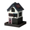 Dobar® Wildlife Vogelhaus School, Kiefer, Schwarz/weiß, Ca. B18/H23/T18 Cm -KERBL Store 6689574 WE FS 001 DobarWVWesternVogelhausSchool