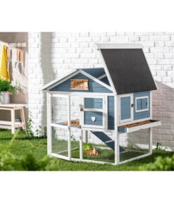 Dehner Nagerheim Happy Home Castel, Hellblau, Ca. B106/H108/T103 Cm -KERBL Store 6838783 WE MO 002 MQNagerheimHappyHomeCastelHellblau