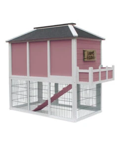 Dehner Nagerheim Happy Home Palazzo, Rotbraun, Ca. B145/H121/T72 Cm -KERBL Store 6838809 WE DE 001 MQNagerheimHappyHomePalazzoRotbraun