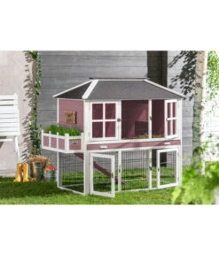 Dehner Nagerheim Happy Home Palazzo, Rotbraun, Ca. B145/H121/T72 Cm -KERBL Store 6838809 WE MO 002 MQNagerheimHappyHomePalazzoRotbraun