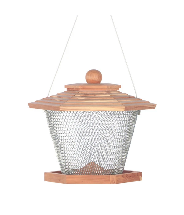 Dehner Natura Futterlaterne Apia, Braun/silber, Ca. B27/H22/T24 Cm 3 Dehner Natura Futterlaterne Apia, Braun/silber, Ca. B27/H22/T24 Cm