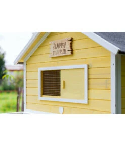 Dehner Hühnerstall Happy Farm Miami, Gelb, Ca. B337/H158,5/T145,8 Cm -KERBL Store 6897169 WE DE 001 DehnerMarkenqualitaetHuehnerstallMiami