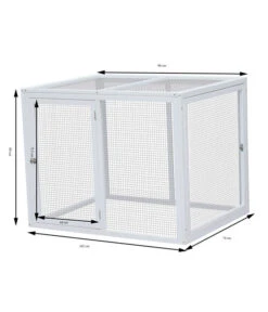 Dehner Freilauf Florenz, Weiß, Ca. B102/H80/T74 Cm 18 Dehner Freilauf Florenz, Weiß, Ca. B102/H80/T74 Cm -KERBL Store 6919617 WE DE 001 MassgrafikMQFreilaufFlorenzweiss