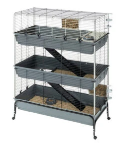 Ferplast Nagerheim Rabbit 120 Tris, Grau, Ca. B118/H166/T58 Cm -KERBL Store 6953178 WE DE 002 FerplastNagerKRabbit120TrisM