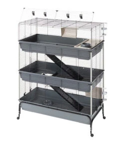 Ferplast Nagerheim Rabbit 120 Tris, Grau, Ca. B118/H166/T58 Cm -KERBL Store 6953178 WE DE 003 FerplastNagerKRabbit120TrisM