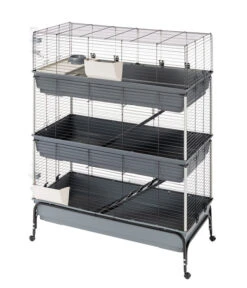 Ferplast Nagerheim Rabbit 120 Tris, Grau, Ca. B118/H166/T58 Cm -KERBL Store 6953178 WE DE 004 FerplastNagerKRabbit120TrisM