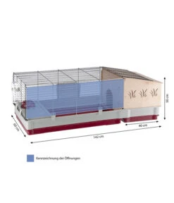 Ferplast Nagerheim Krolik 140 Plus, Ca. B142/H50/T60 Cm -KERBL Store 6953194 WE BG 001 FerplastNagerKKrolik140plus