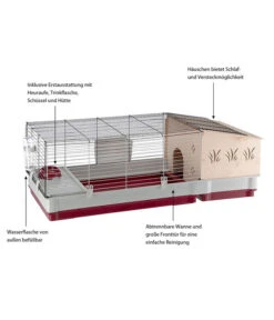 Ferplast Nagerheim Krolik 140 Plus, Ca. B142/H50/T60 Cm -KERBL Store 6953194 WE IG 003 FerplastNagerKKrolik140plus