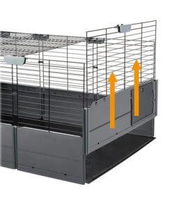 Ferplast Nagerheim Multipla Maxi, Schwarz, Ca. B142/H50/T72 Cm -KERBL Store 6953244 WE DE 007 FerplastNagerKMultiplaMaxiSchwarz