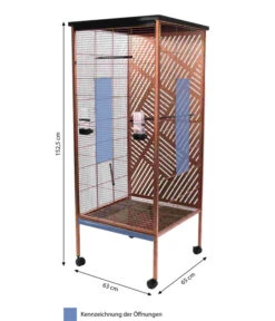 Flamingo Voliere Falco, Kupfer, Ca. B65/H152,5/T63 Cm -KERBL Store 6999932 WE BG 001 FlaVoliereFalcoKupferr