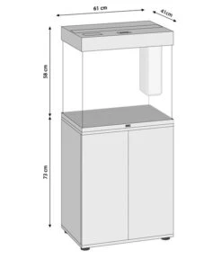 JUWEL® AQUARIUM Kombination Lido 120 LED Inkl. Starter-Set, Ca. B61/H131/T41 Cm -KERBL Store M200005232 WE BG 001 JuwelLido120Masse